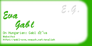 eva gabl business card